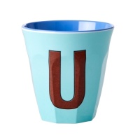 Alphabet Melamine Cup Letter U on Blue by Rice DK